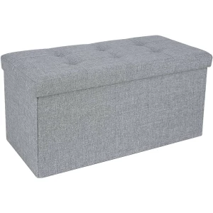 Oppbevaringsbenk med sitteplass 76 x 38 x 38 cm, lysegrå