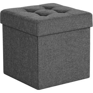 Oppbevaringsbenk med sittefunksjon - Mørkegrå – 38 x 38 x 38 cm