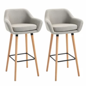2 Moderne Barstoler – Stilfullt og Komfortabelt for Alle Interiører 55L x 48B x 100H cm