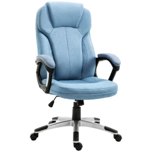 Ergonomisk Kontorstol med Linneovertrekk og Gyngefunksjon