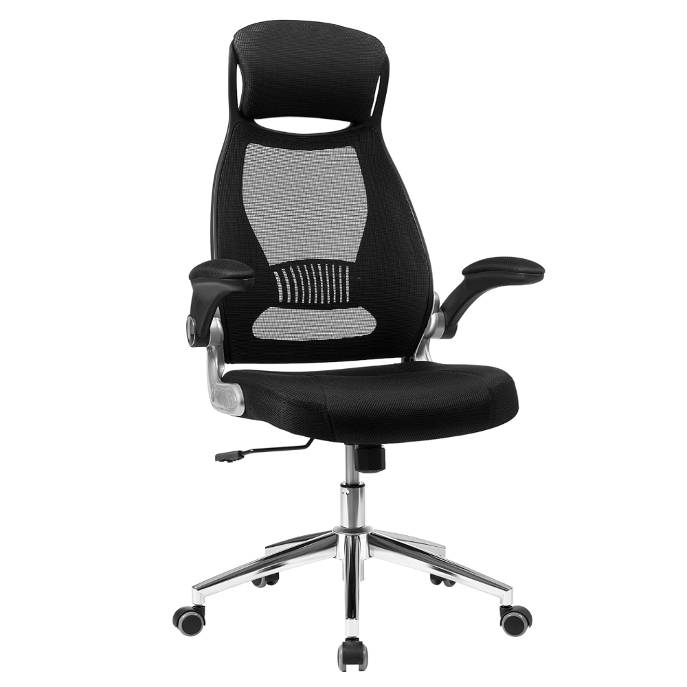 Ergonomisk kontorstol med nakkestøtte, justerbare armlener og vippefunksjon