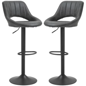 2 Høye Barstoler - Kjøkkenkrakk - Stil og Komfort for Kjøkken 44 x 49 x 90-110 cm