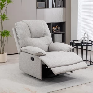 Alternative view of Ergonomisk Reclinerstol i Linlook – Perfekt for Avslapning og Komfort