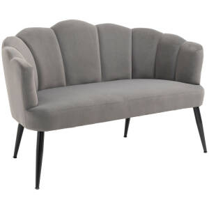 Toseter sofa med skjell-design – Grå