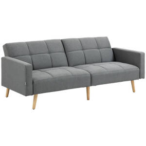 Nordisk 2-seters sovesofa i lin og treben 205 x 88 cm