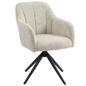 Elegant fløyelsstol – 360° roterbar komfort