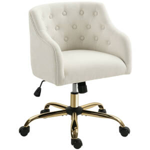 Kontorstol VintageGold – Elegant Design med Justerbar Høyde