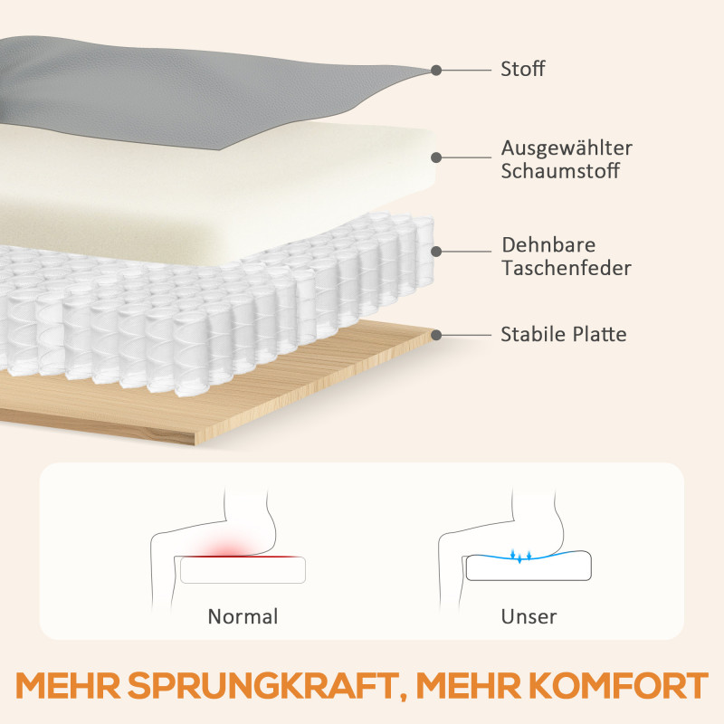 Eksklusiv elektrisk massasjestol – Grå lærblanding med 3D-knadefunksjon - Bilde 4