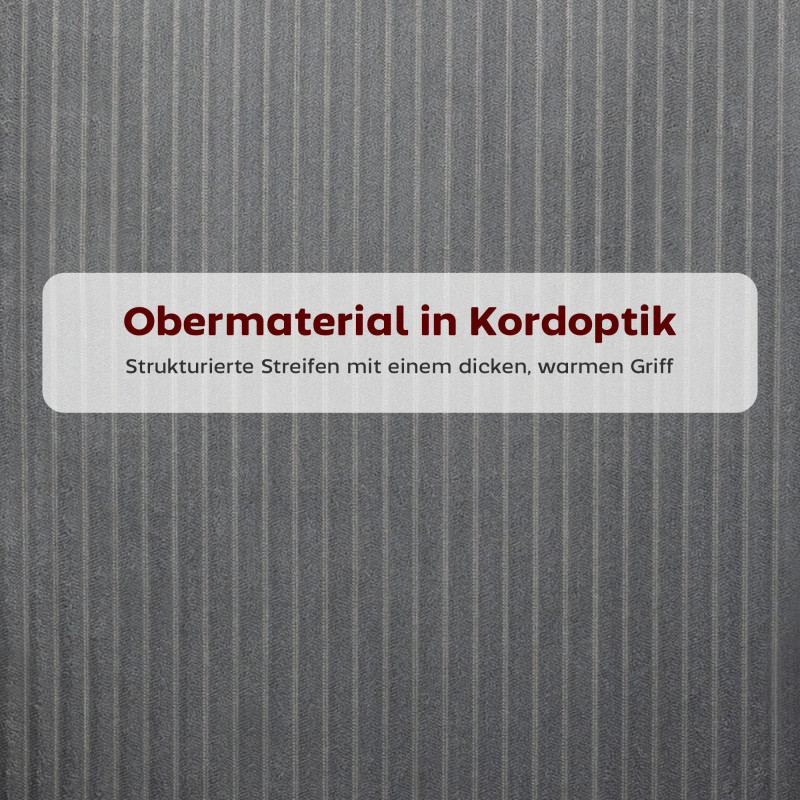 Elegant Spisestol – Grå cord med moderne Wannen-design - Bilde 6