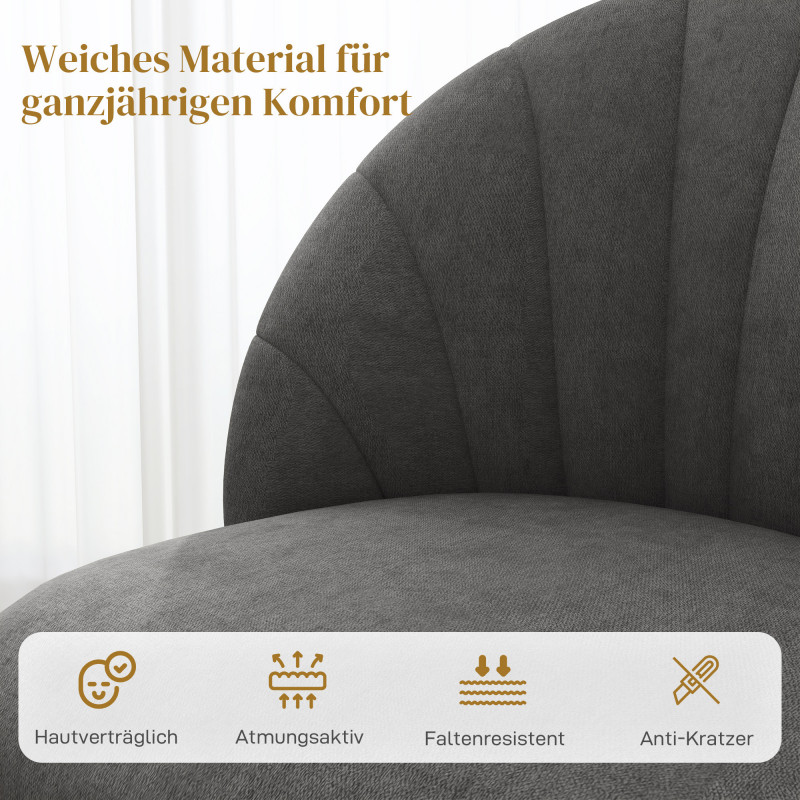 Elegante Spisestoler 4-pk – Mørkgrå Fløyel & Sorte Stålben - Bilde 6