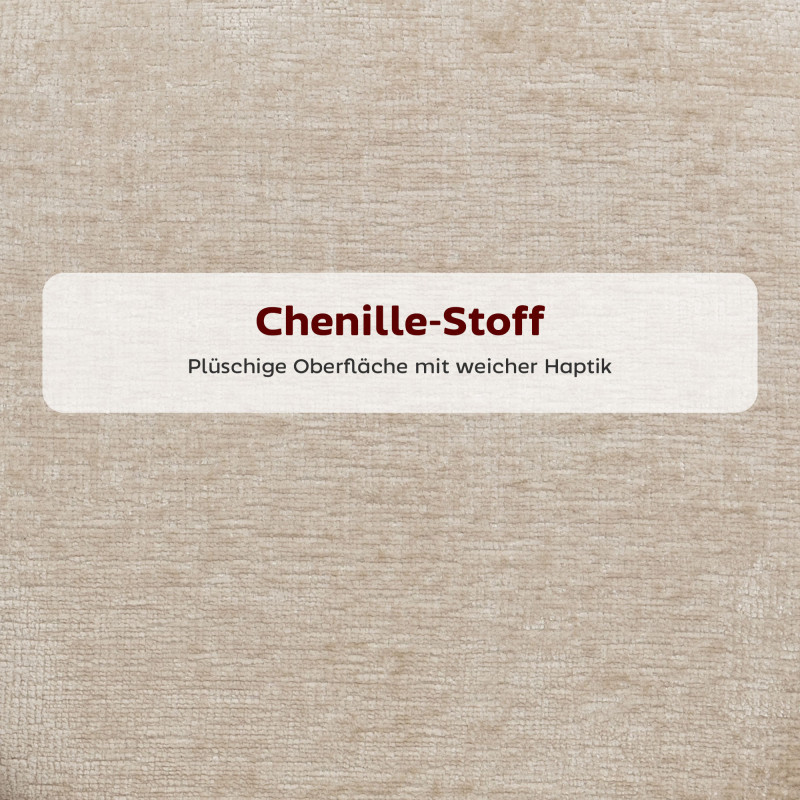 Komfortable Barstoler 2-pk – Beige Chenille med ryggstøtte (68 cm) - Bilde 6