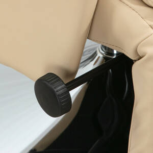 Relaxlenestol i Beige Skinn med Liggefunksjon og 360° Rotasjon