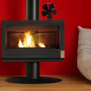 5-blads termodrevet peisvifte – energifri drift, ingen strøm nødvendig