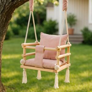 Barnes huske fra 12 måneder – sikker design i Cleanaboo®-stoff for innendørs og utendørs bruk