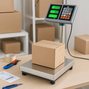 Digital pakkevekt 100 kg – 50 g presisjon med rustfri plattform 40 × 30 cm