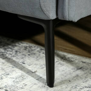 Alternative view of Elegant 2-seters sofa i grått med sammetstoff og metallben