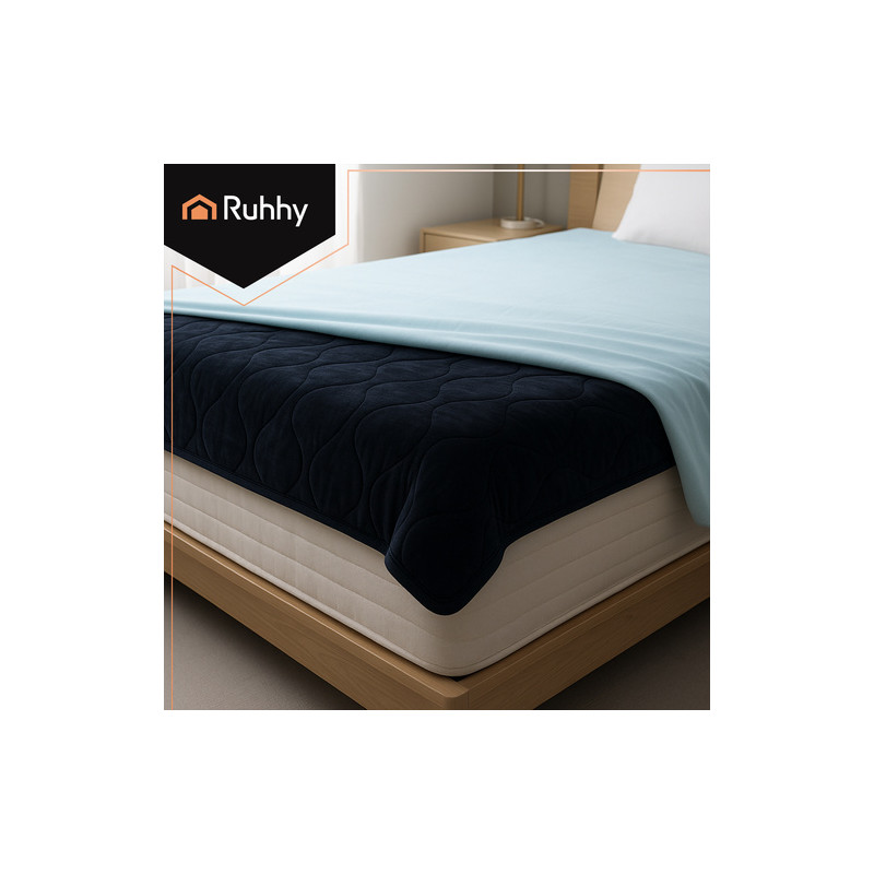 Elektrisk dobbelt varmepledd 180 × 130 cm – 6 varmenivåer, timer og fjernkontroll - Svart