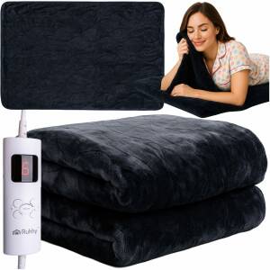 Elektrisk dobbelt varmepledd 180 × 130 cm – 6 varmenivåer, timer og fjernkontroll - Svart