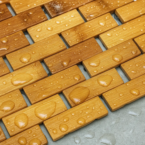 Halkfri bambumatte 80×50 cm – vanntett bade- og dusjmatte i naturlig finish