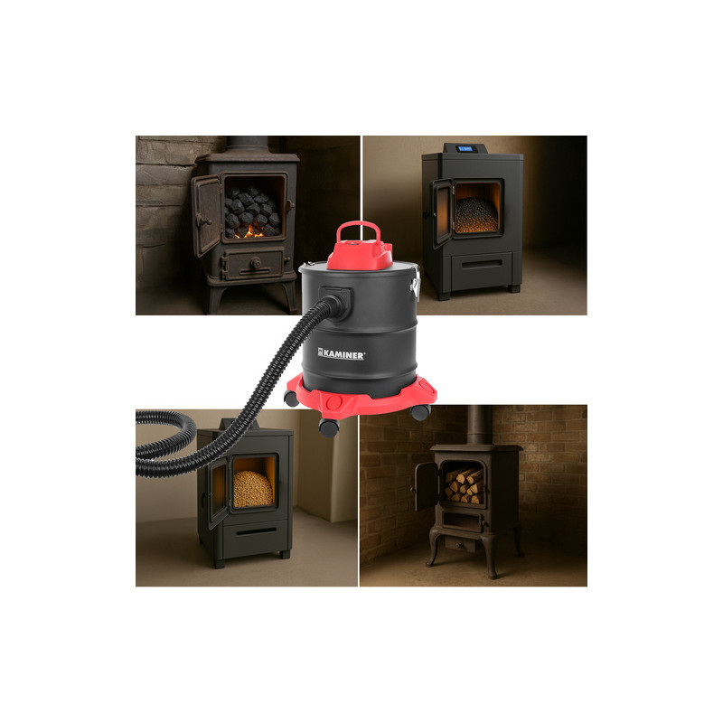 Kraftig industristøvsuger 1600 W – 20 L askestøvsuger med HEPA-filter, Sug/Blås-funksjon & Tilbehør