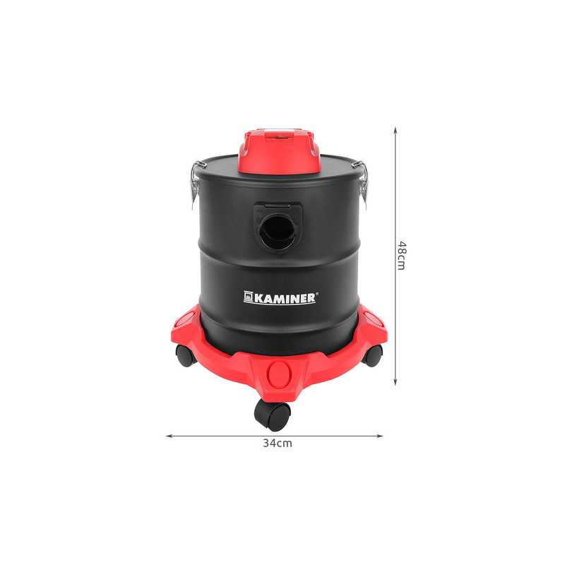 Kraftig industristøvsuger 1600 W – 20 L askestøvsuger med HEPA-filter, Sug/Blås-funksjon & Tilbehør