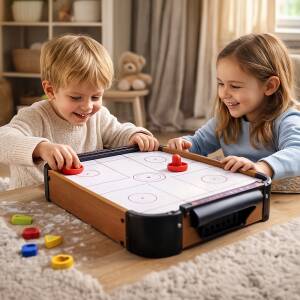 Luft-hockeybord – airhockeyspill for både barn og voksne