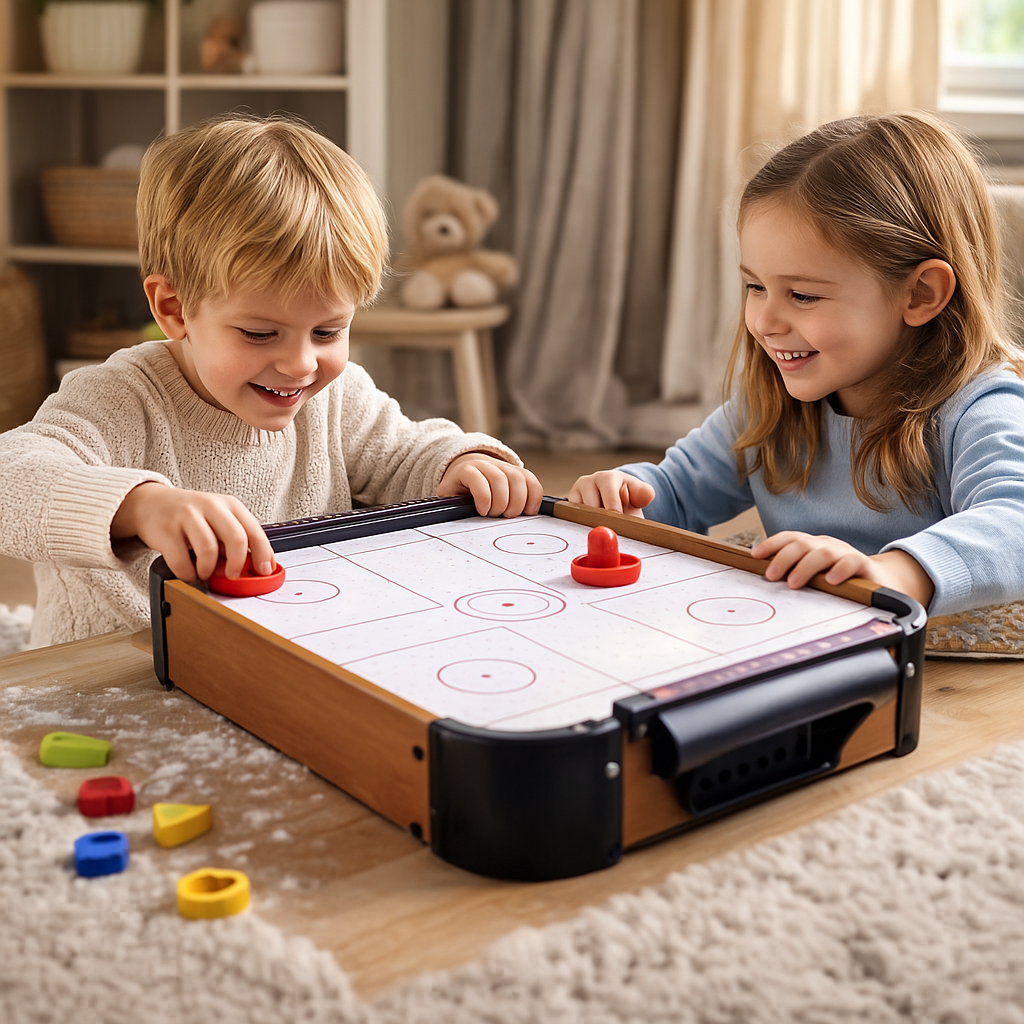 Luft-hockeybord – airhockeyspill for både barn og voksne