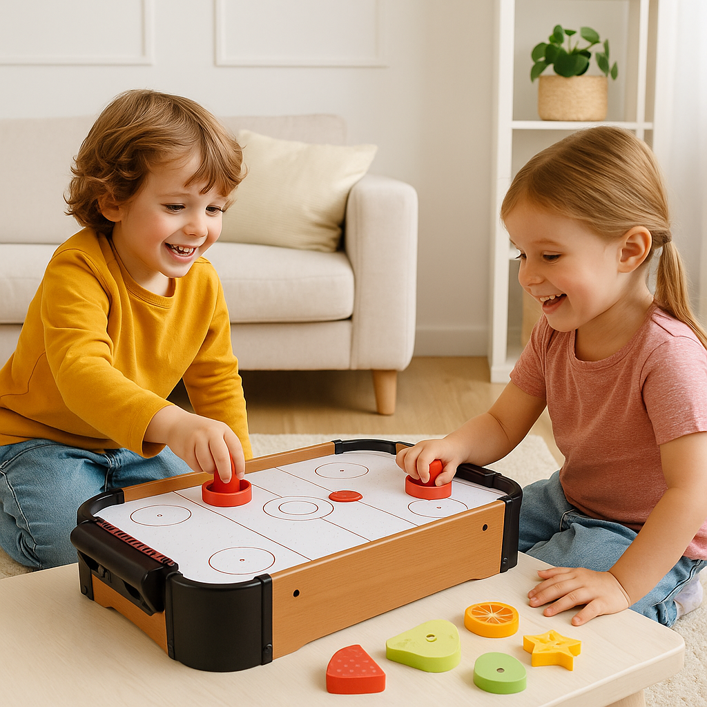 Luft-hockeybord – airhockeyspill for både barn og voksne