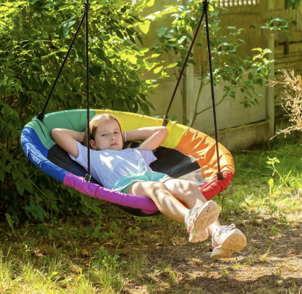 Rund utendørshuske – for barn og voksne, værbestandig modell med maksvekt 160 kg