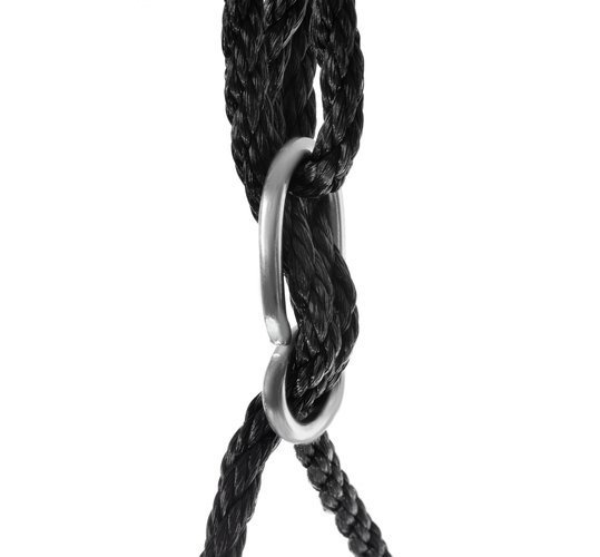 XL svart kompishuske – 100 cm Ø, 100 kg kapasitet