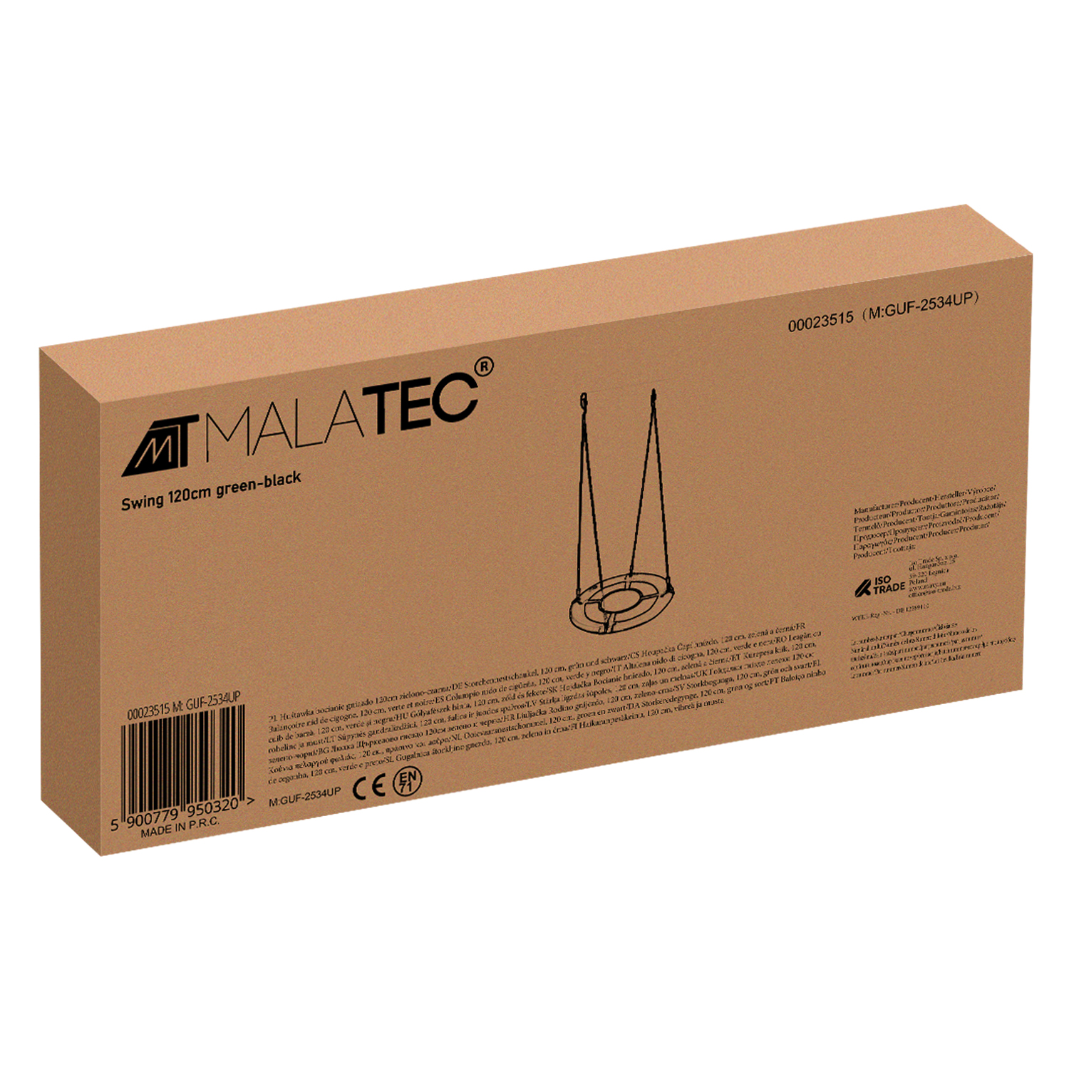 Rund kompisgyngе Ø120 cm, grønn, med maksbelastning 150 kg