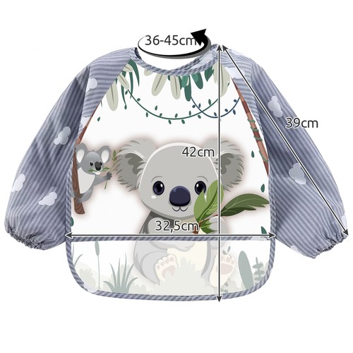 Vanntett smekke/forkle med lang arm og lomme – justerbar