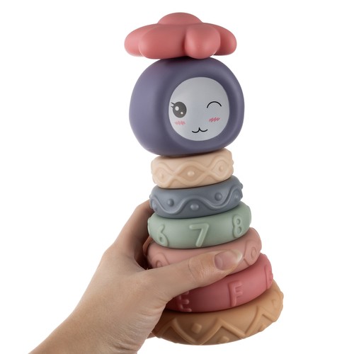 8-pack myke gummiklosser – sensoriske byggeklosser for tidlig utvikling