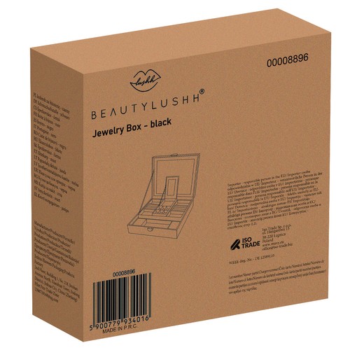 Elegant låsbart smykkeskrin – bærbar organizer med rom for smykker og klokker