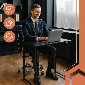 Sammenleggbart skrivebord i industriell design – kompakt modell 80 × 74,5 × 40 cm