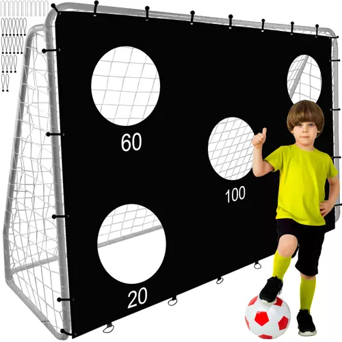 Fotballmål 240 × 170 × 85 cm med treningsmatte