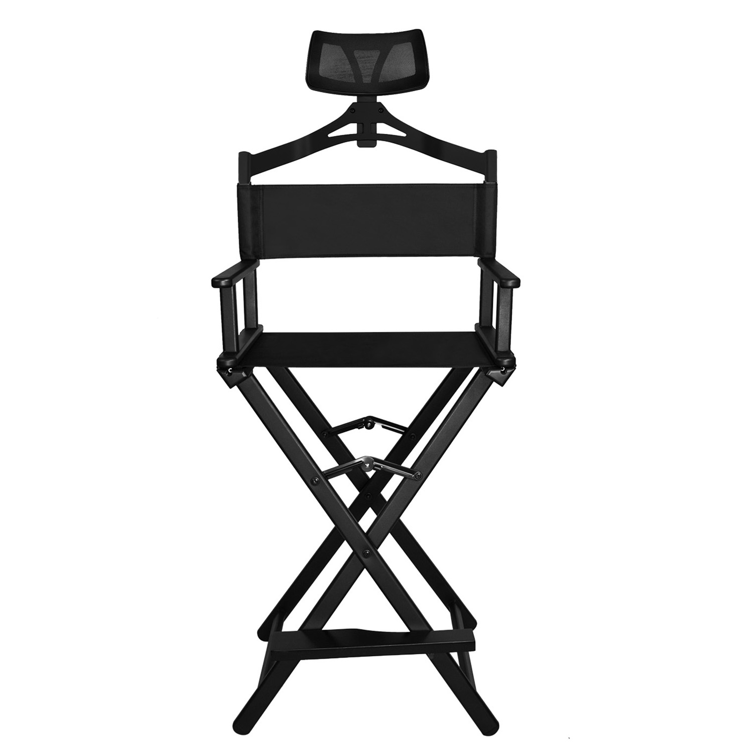 Sammenleggbar sminkestol i aluminium med nakkestøtte