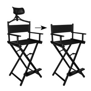 Sammenleggbar sminkestol i aluminium med nakkestøtte