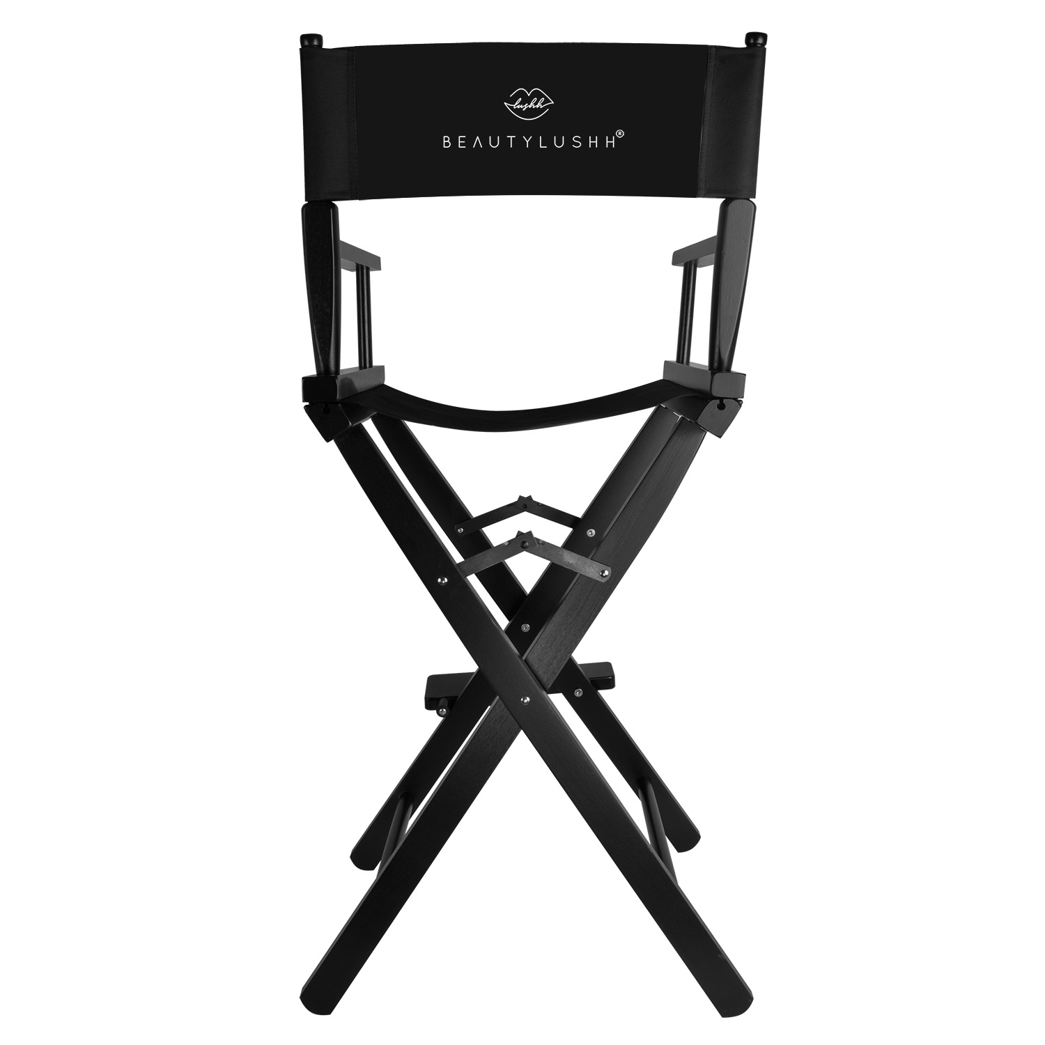 Sammenleggbar sminkestol i aluminium med nakkestøtte