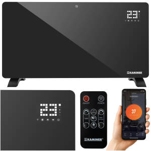 Elektrisk Glasspanelovn med WiFi og Fjernkontroll – 2500W