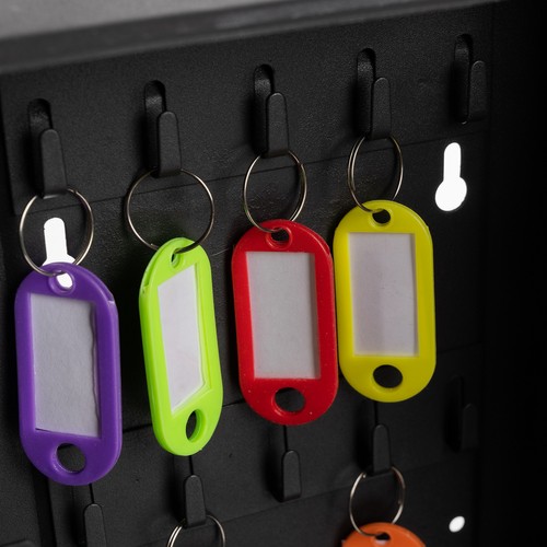 Nøkkelskap med 48 kroker – komplett sett med nøkkelbrikker