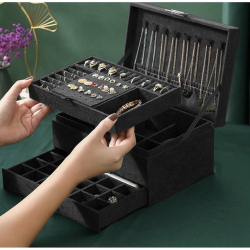 Smykkeskrin – svart oppbevaringsboks for smykker