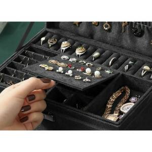 Smykkeskrin – svart oppbevaringsboks for smykker
