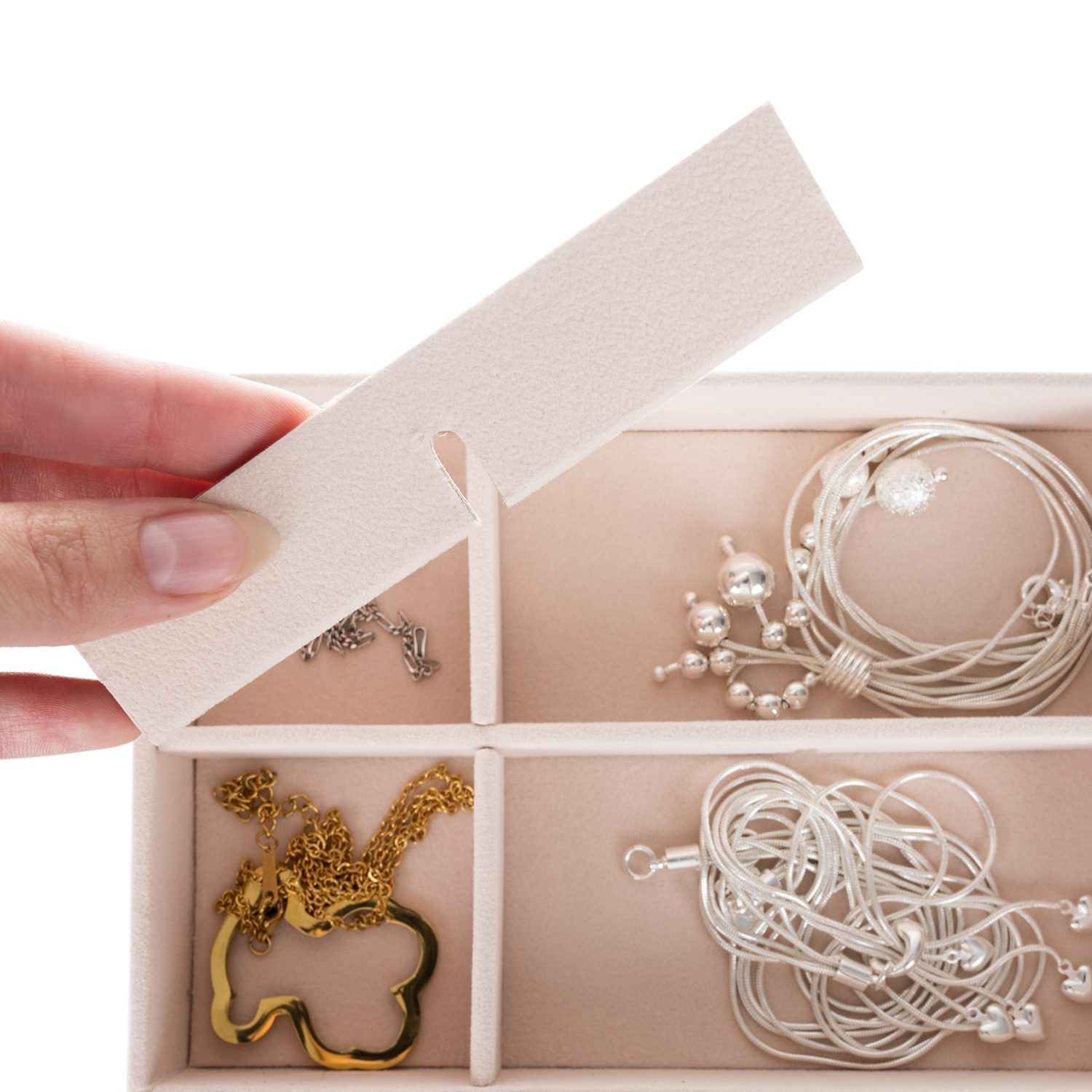 Elegant låsbart smykkeskrin med speil – svart PU-skinn