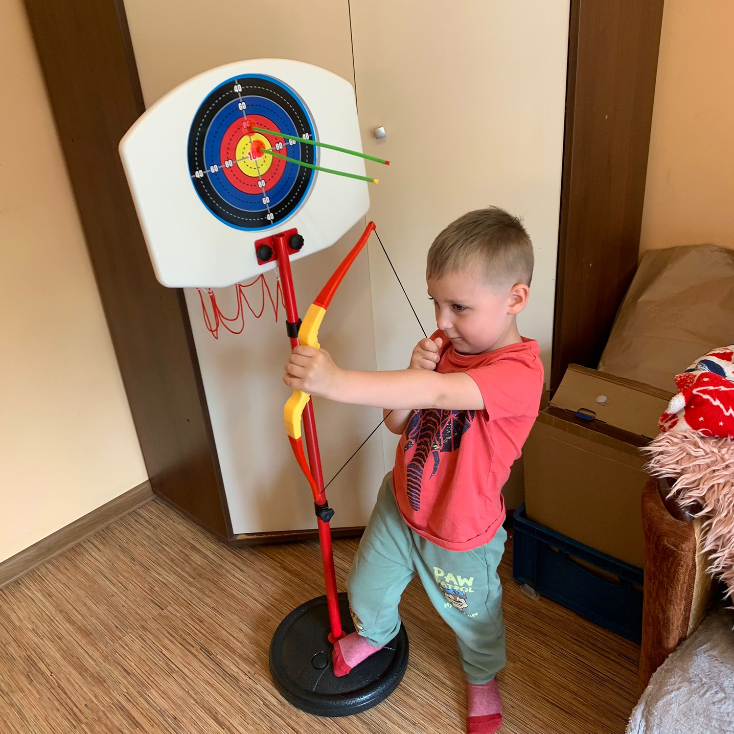 Basketsett for barn 2-i-1 – basketballstativ med dartskive – aktivitetssett for barn (inne og ute)