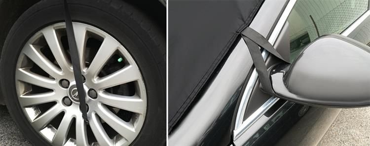 Frostbeskyttelse for bilvindu, svart – universell passform