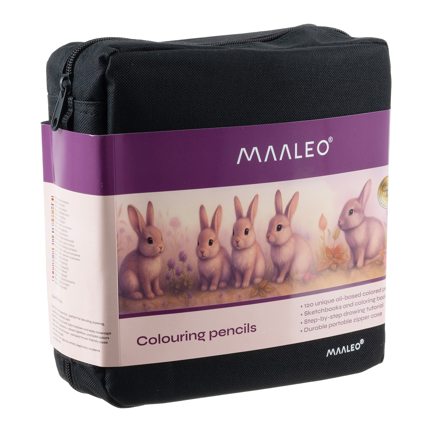 Kreativt Fargekit – 120 Kunstnerblyanter med Skissebok og Bæreetui