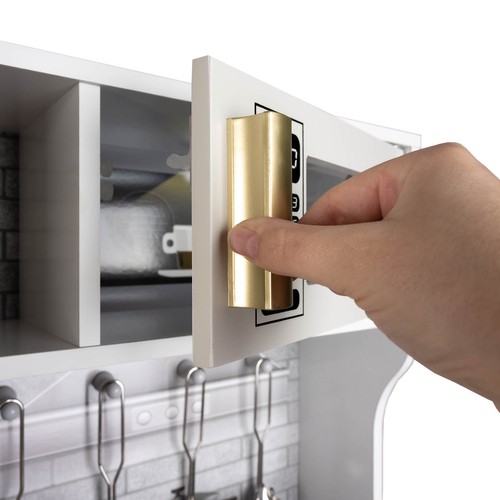 Lekekjøkken i tre med tilbehør – lys- og lydeffekter, 80 × 80,5 × 24 cm