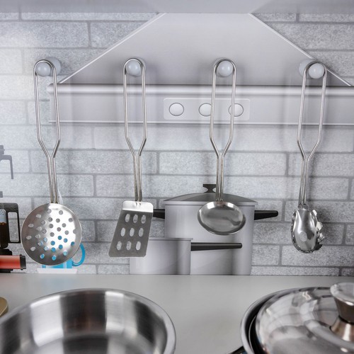 Lekekjøkken i tre med tilbehør – lys- og lydeffekter, 80 × 80,5 × 24 cm