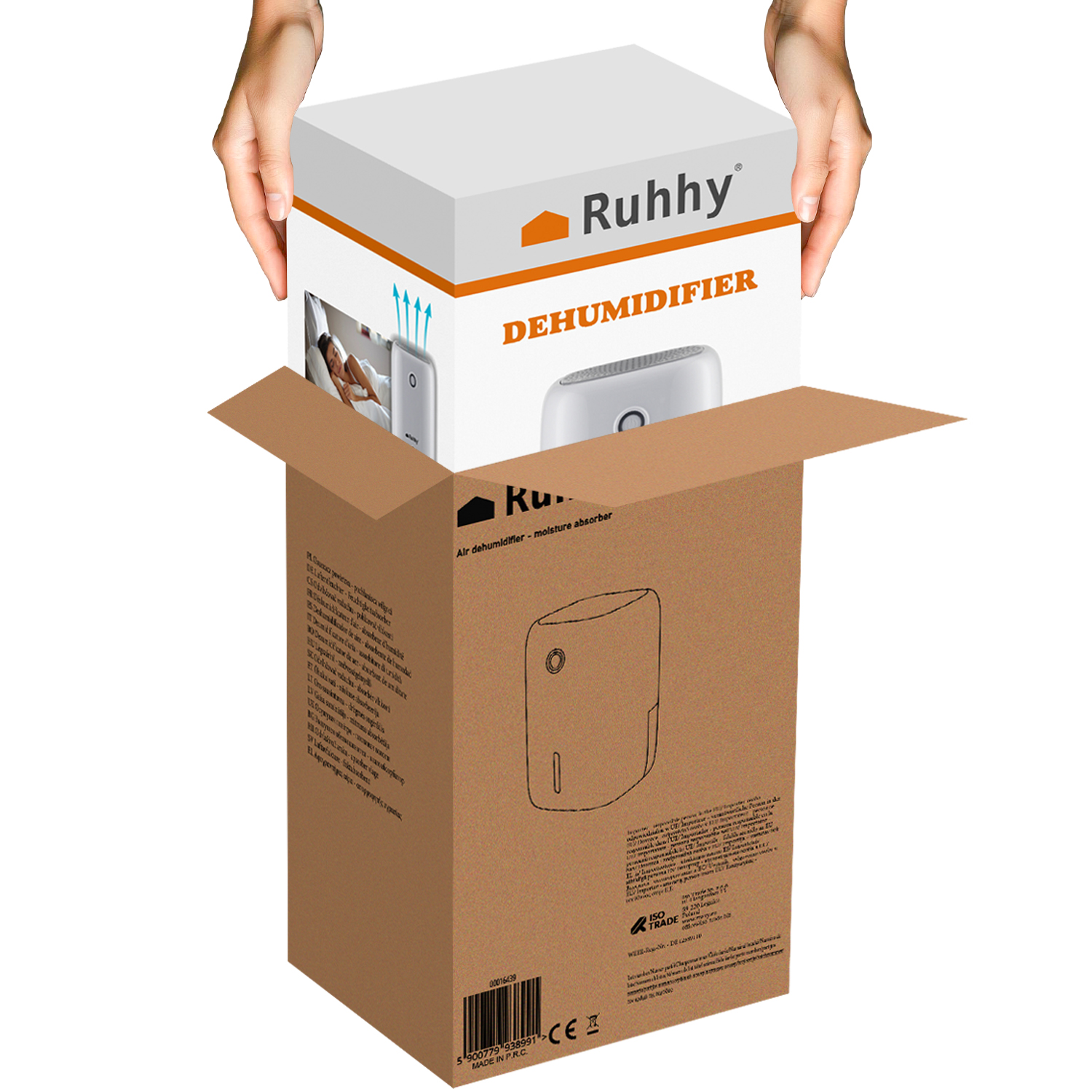 Kompakt og stillegående avfukter – 800 ml beholder